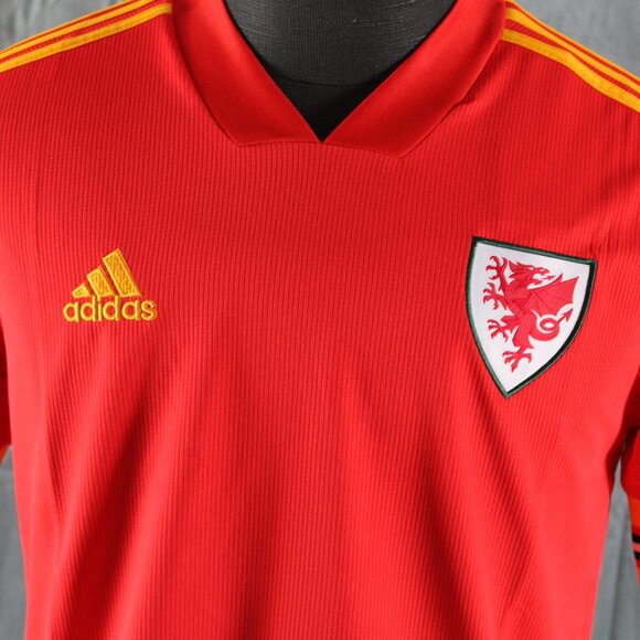Team Wales Jersey - 2020 Home Jersey by Adidas - Men's Medium (NWT) - Picture 2 of 9